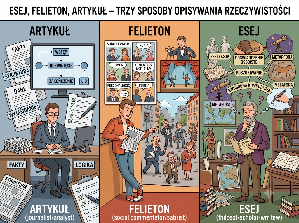 Esej, felieton i artykuł