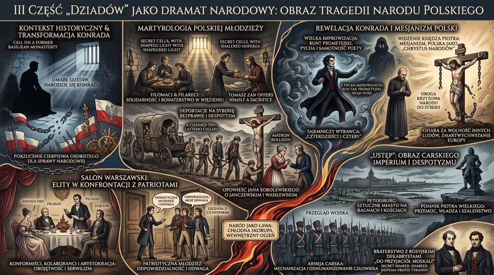 III część „Dziadów” jako dramat narodowy