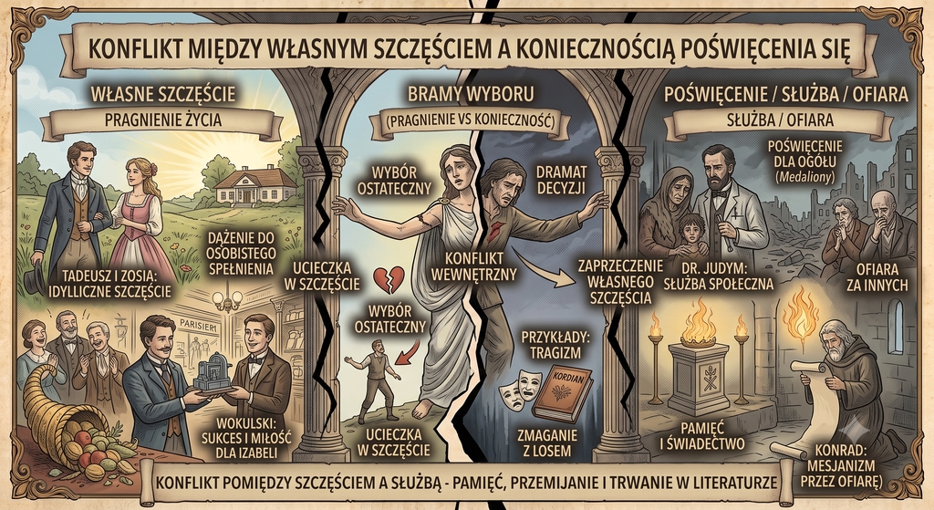 Konflikt między własnym szczęściem a koniecznością poświęcenia się