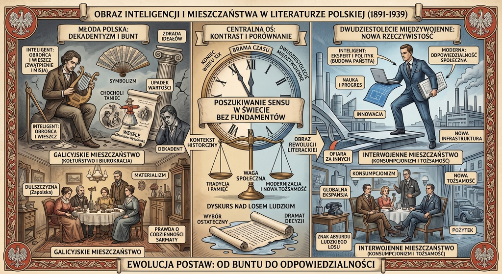 Obraz inteligencji i mieszczaństwa w literaturze Młodej Polski i dwudziestolecia międzywojennego